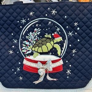 NWT Vera Bradley Sea Turtle Snow Globe Small Tote